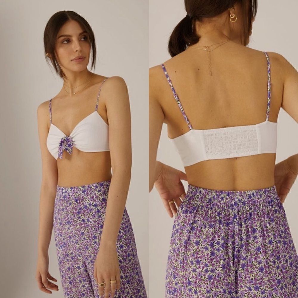 Favorite Daughter NWT The Savannah Bra White Floral Size Large